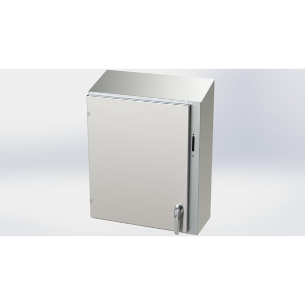 2 Point Latch with Padlock Handle Electrical Enclosures, 30 in H, 10 in D, 25.38 in W